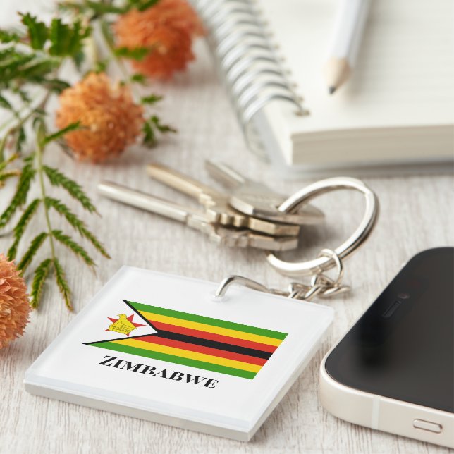 AFRIKA: FLAGGA ZIMBABWE (Högra Framsidan)