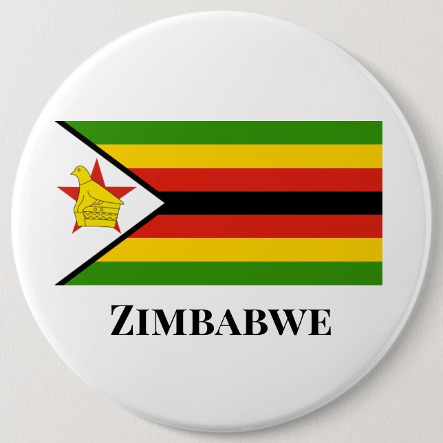 AFRIKA: FLAGGA ZIMBABWE KNAPP (Framsida)