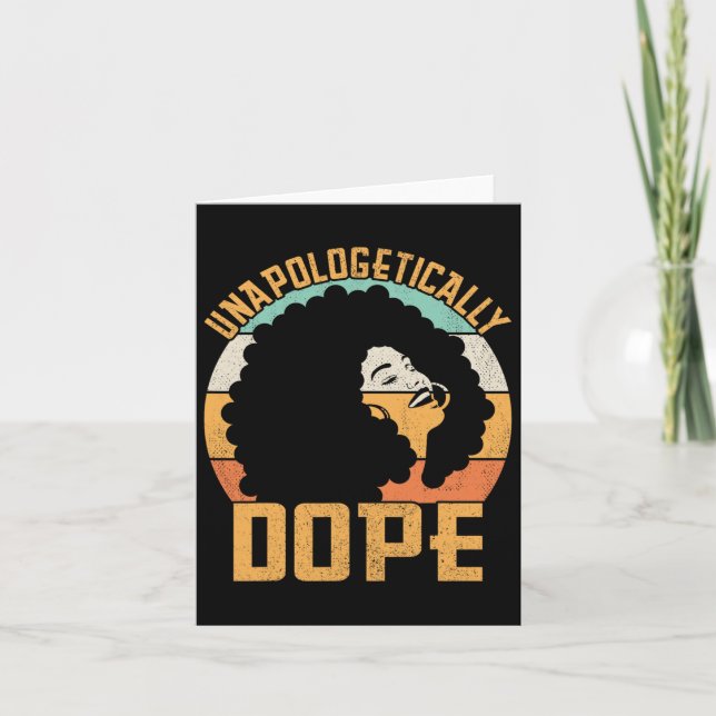 Afrika för opologetiskt Pride i Afro Dam Black Kort (Framsida)