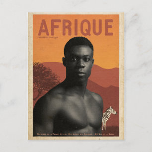 Afrika för vintage Fransk Vykort