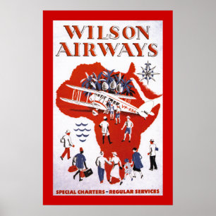 Afrika för Wilson flygbolag~ Poster