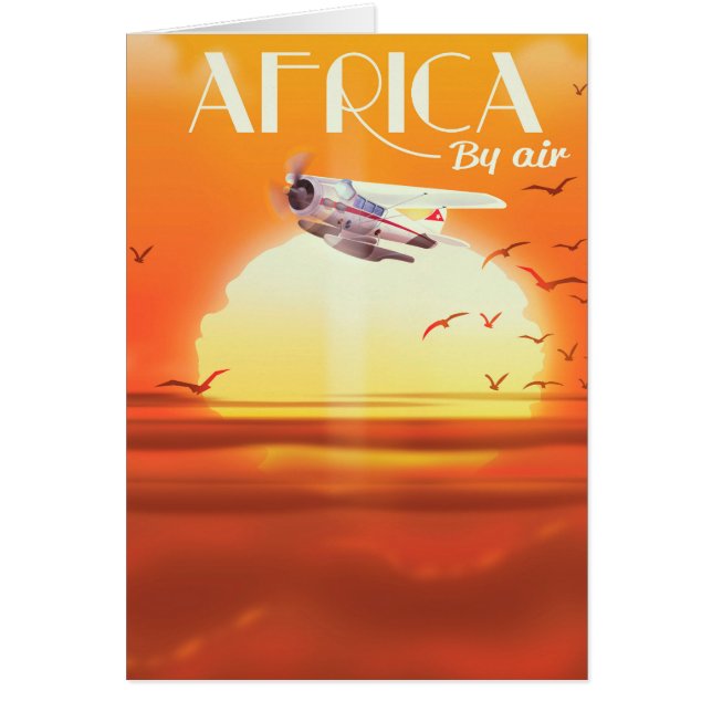 Afrika från luften hälsningskort (Framsidan)