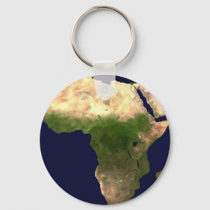 Afrika från rymd nyckelring