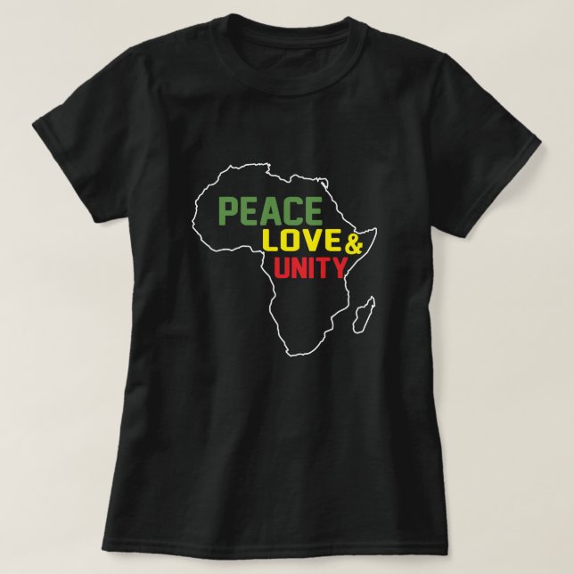 AFRIKA - FRED, KÄRLEK & ENHET TEE (Design framsida)