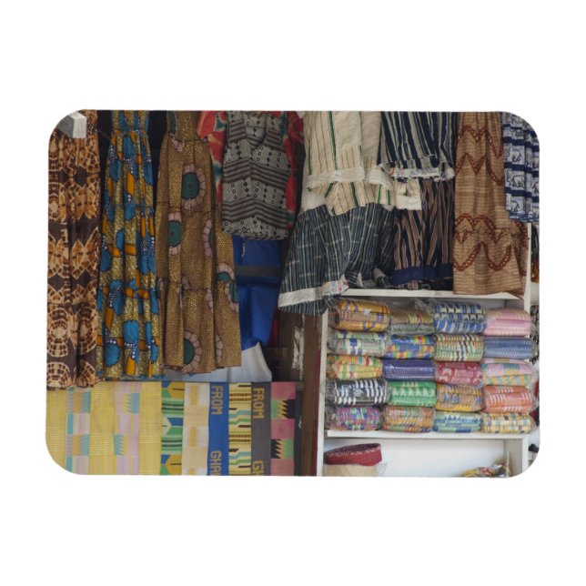 Afrika, Ghana, Accra. Accra textil och hantverk Magnet (Horisontell)
