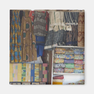 Afrika, Ghana, Accra. Accra textil och hantverk Magnet