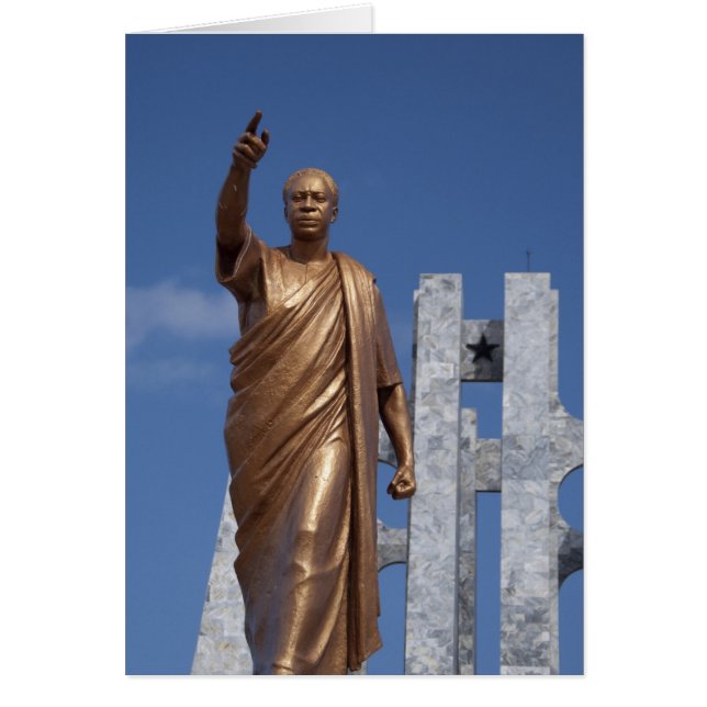 Afrika, Ghana, Accra. Nkrumah Mausoleum, final Hälsningskort (Framsidan)