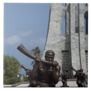 Afrika, Ghana, Accra. Nkrumah Mausoleum, sista 2 Kakelplatta