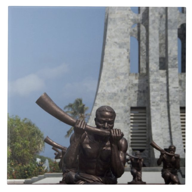 Afrika, Ghana, Accra. Nkrumah Mausoleum, sista 2 Kakelplatta (Framsidan)