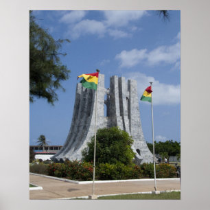 Afrika, Ghana, Accra. Nkrumah Mausoleum, sista 3 Poster