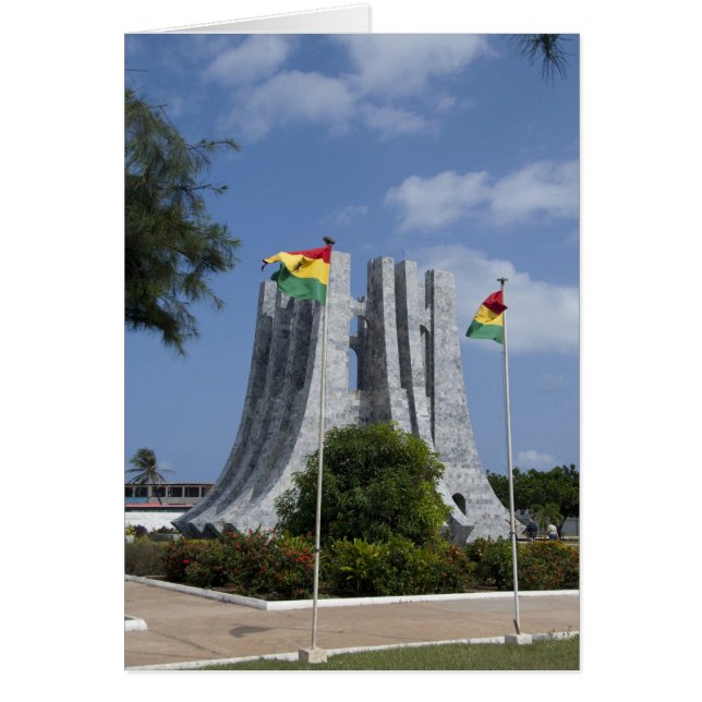 Afrika, Ghana, Accra. Nkrumah Mausoleum, slutlig 3 Hälsningskort (Framsidan)