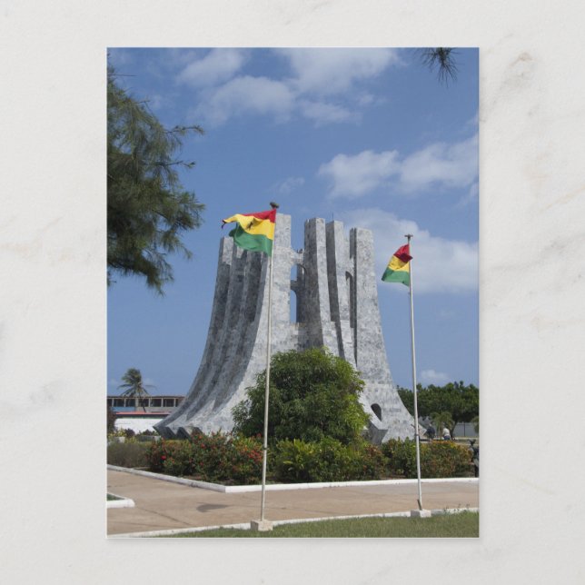 Afrika, Ghana, Accra. Nkrumah Mausoleum, slutlig 3 Vykort (Framsida)