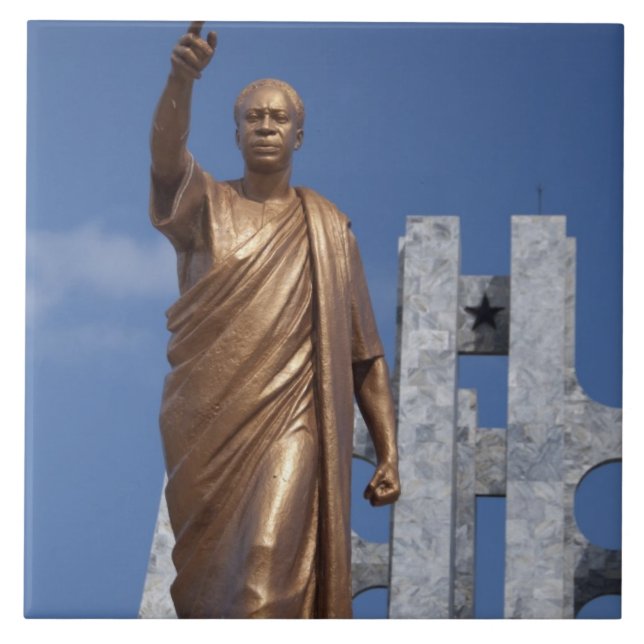 Afrika, Ghana, Accra. Nkrumah Mausoleum, slutlig Kakelplatta (Framsidan)
