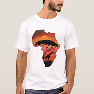 Afrika Giraffe i Serengetti T Shirt