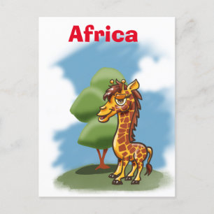 Afrika Giraffe Vykort