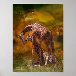 Afrika - Giraffe World Art Poster/skriver ut Poster