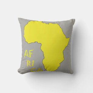 Afrika Grå och Gul Kudde