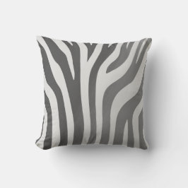 Afrika Grått och vit Zebra Rand Pillow Kudde