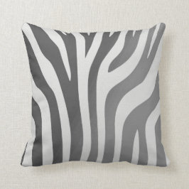 Afrika Grått och vit Zebra Rand Pillow Kudde