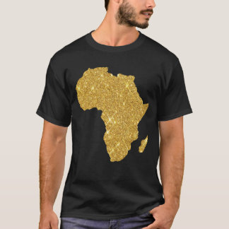 Afrika Guld Karta T Shirt