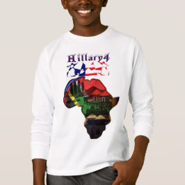 Afrika Hillary USA för president starkare tillsamm T-shirt