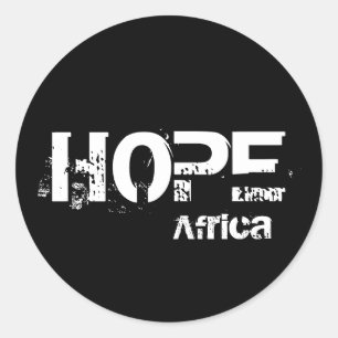 Afrika Hope Sticker Runt Klistermärke