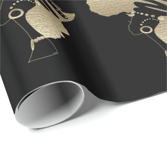 AFRIKA i GULD Presentpapper (Rullad Hörn)