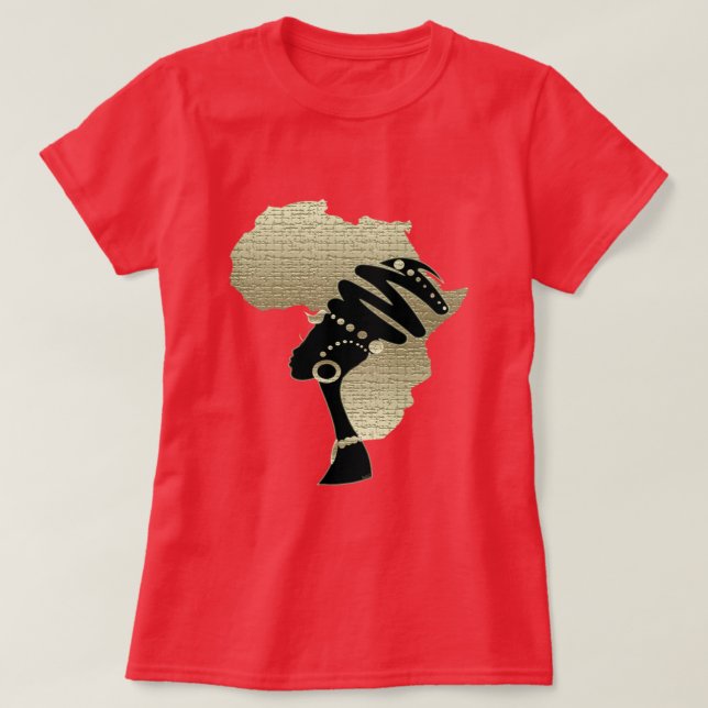 AFRIKA i GULD T Shirt (Design framsida)