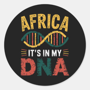 Afrika i min Afrika för afrikanskt kulturarv Runt Klistermärke