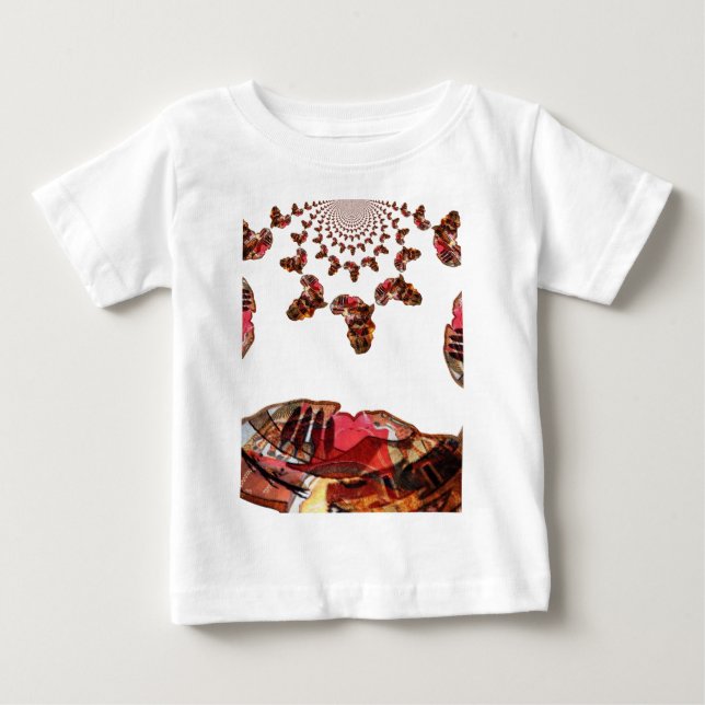 Afrika i Rörelse: Kalejdoskop Karta design Tee Shirt (Framsida)
