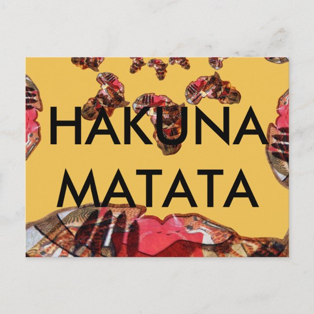 Afrika i Rörelse: Kalejdoskop Karta design Vykort (Framsida)