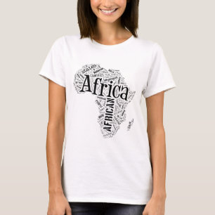 Afrika i Tagxedo Tee Shirt
