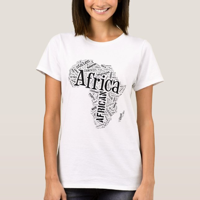 Afrika i Tagxedo Tee Shirt (Framsida)