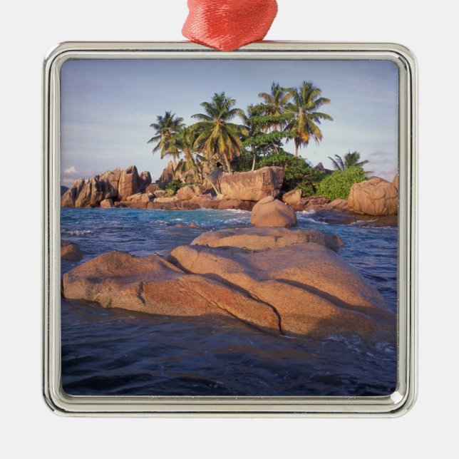 Afrika, Indiska oceanen, Seychellerna, Praslin Julgransprydnad Metall (Framsidan)