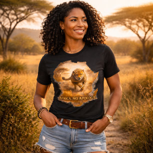 Afrika Inget Ursäkt. Gepard Afrika Stolthet Vild T Shirt