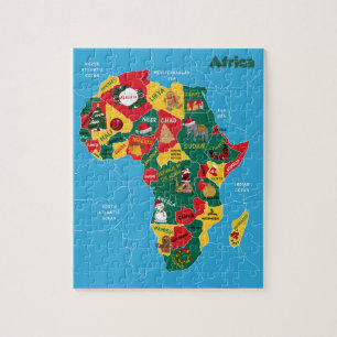Afrika jul Karta Pussel