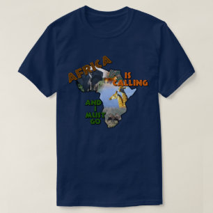 Afrika kallar African Wildlife Collage T Shirt