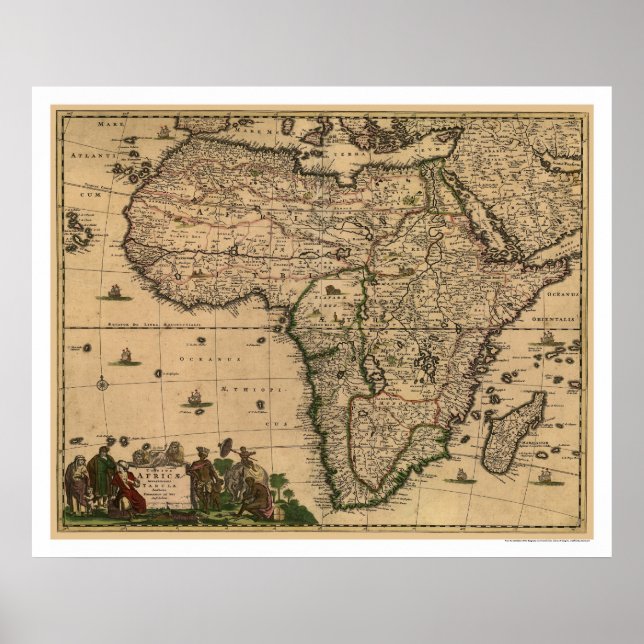 Afrika Karta 1688 Poster (Framsidan)