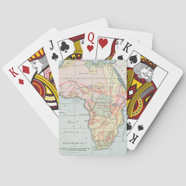 AFRIKA: KARTA, 1894 SPELKORT (Baksidan)