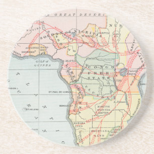 AFRIKA: KARTA 1894 UNDERLÄGG SANDSTEN