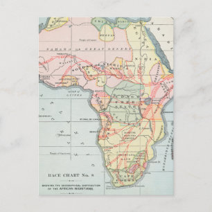 AFRIKA: KARTA, 1894 VYKORT