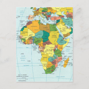 Afrika karta 2 vykort