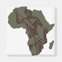 Afrika Karta African Warrior Artwork