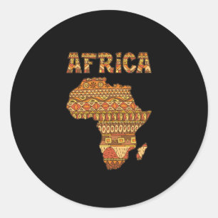 Afrika Karta Afrika Giftvintage Black American Afr Runt Klistermärke