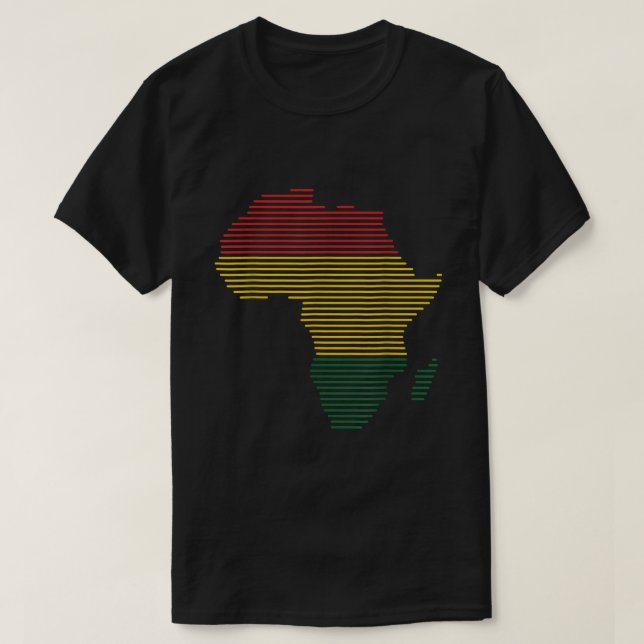 Afrika Karta Black History Month BLM Melanin Pride T Shirt (Design framsida)
