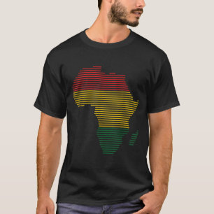 Afrika Karta Black History Month BLM Melanin Pride T Shirt