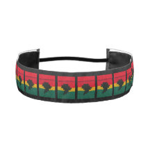 Afrika Karta Black Red Guld Grönt Jamaican Crochet