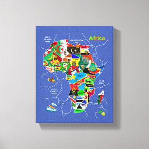 Afrika Karta Canvastryck