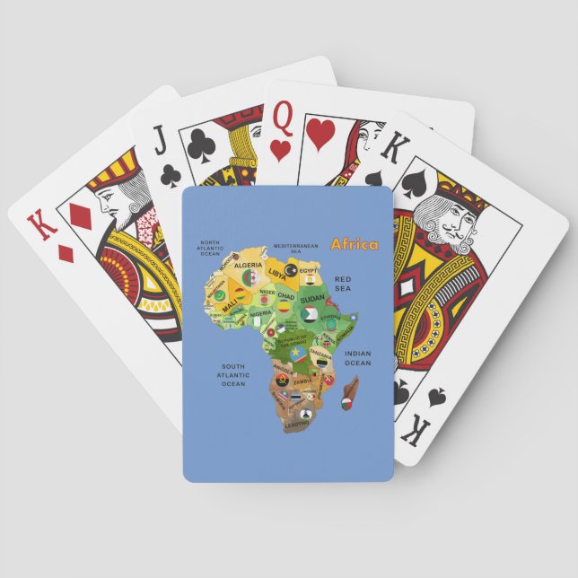 Afrika Karta Casinokort (Baksidan)