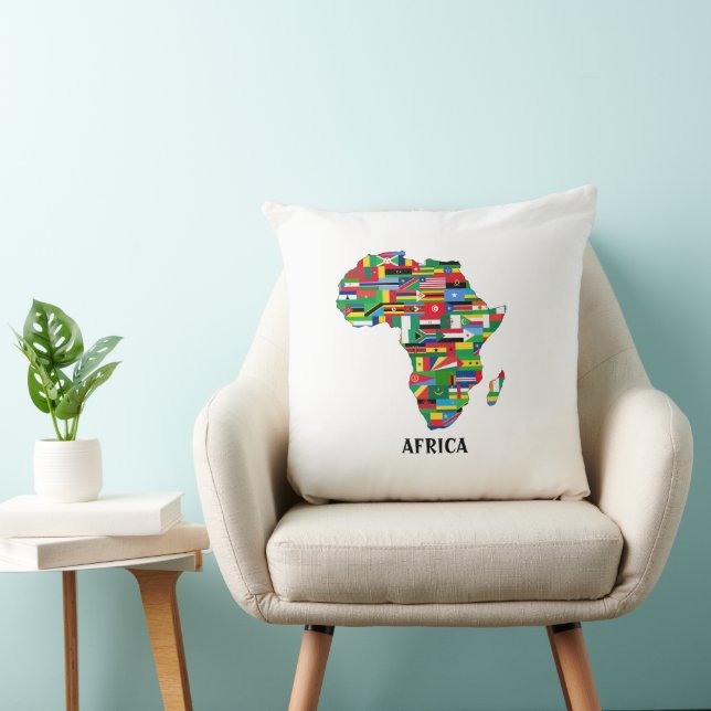 Afrika Karta Continent Kudde (Stol)